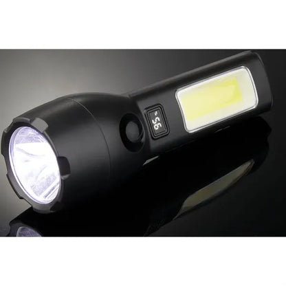 Solar Powered Rechargeable COB Flashlight