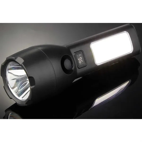 Solar Powered Rechargeable COB Flashlight