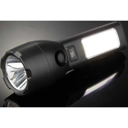 Solar Powered Rechargeable COB Flashlight