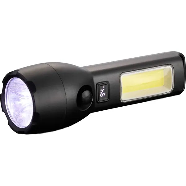 Solar Powered Rechargeable COB Flashlight