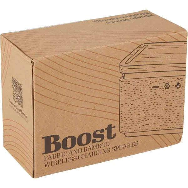 Boost Fabric and Bamboo Wireless Charging Speaker