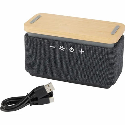 Boost Fabric and Bamboo Wireless Charging Speaker