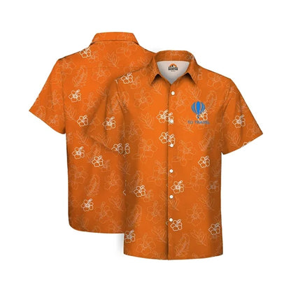 Men's 135gsm Dye Sublimated Stretch Poly Hawaiian Shirt