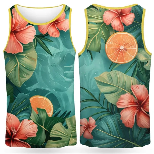 Unisex Performance Dye Sublimation Athletic Tank Top 160GSM