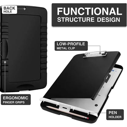 High Capacity Heavy Duty Clipboard with Storage and Pen Hold