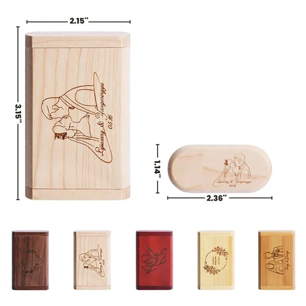 32GB USB3.0 Wood Flash Drive Box