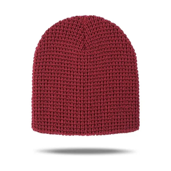 Unisex Winter Waffle Knit Beanie Hat