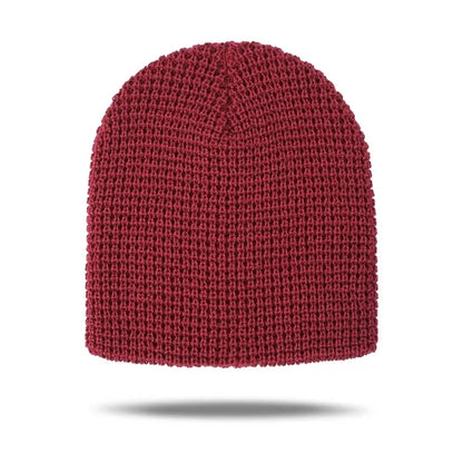 Unisex Winter Waffle Knit Beanie Hat