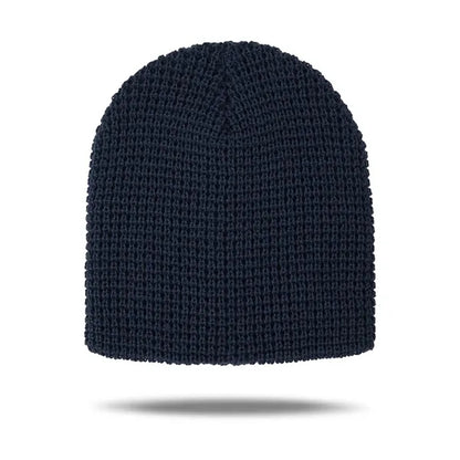 Unisex Winter Waffle Knit Beanie Hat