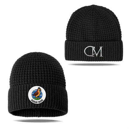 Unisex Acrylic Waffle Knit Cuffed Beanie Hat