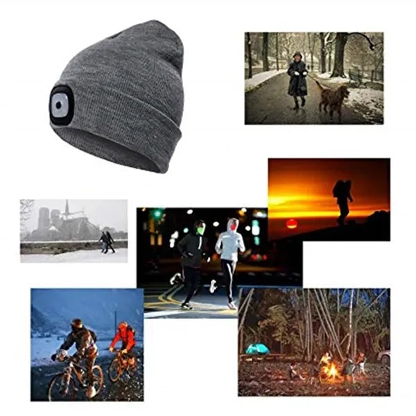 USB Rechargeable LED Knit Hat
