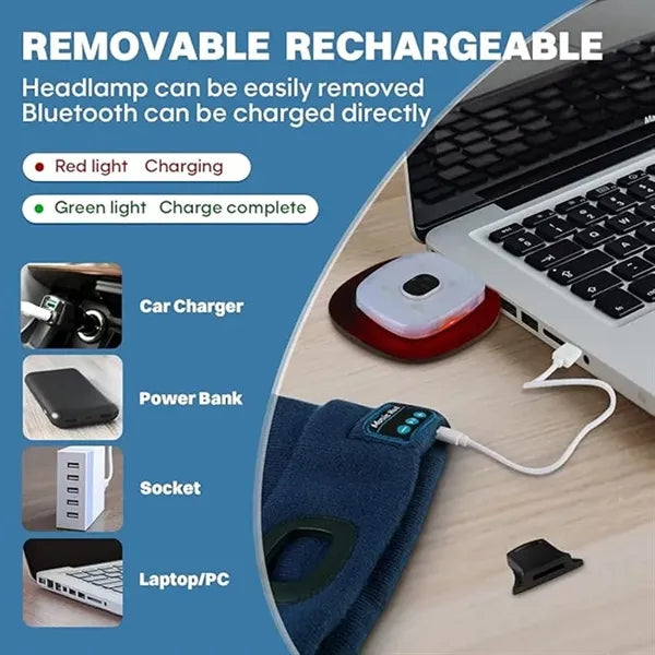 Bluetooth Beanie Hat with LED Light
