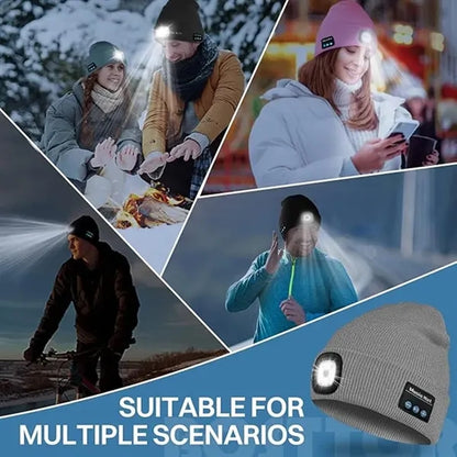 Bluetooth Beanie Hat with LED Light
