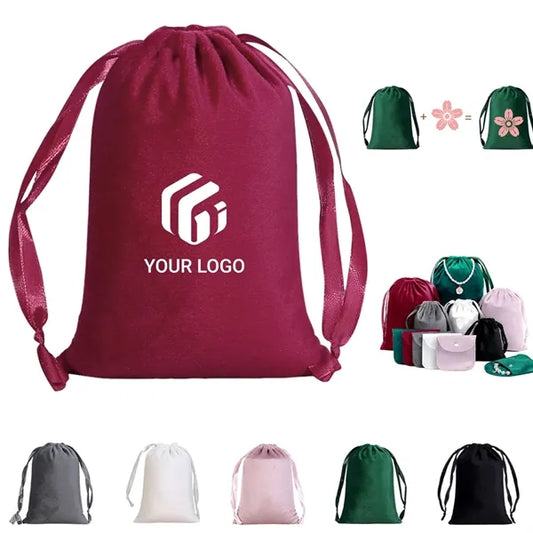 Party Wedding Favor Gift Jewelry Pouch Velvet Drawstring Bag