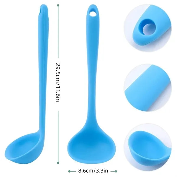 Heat Resistant Silicone Ladles Soup Spoons