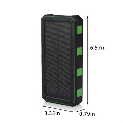 20000mAh portable waterproof solar power bank with flaslight