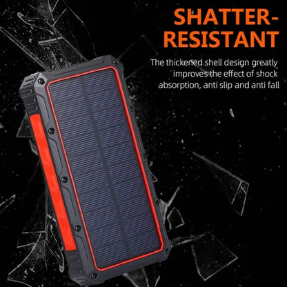 20000mAh portable waterproof solar power bank with flaslight