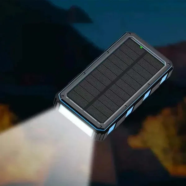 20000mAh portable waterproof solar power bank with flaslight