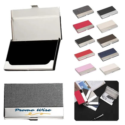 Stainless Steel Business Card Holder With Buckle Closure