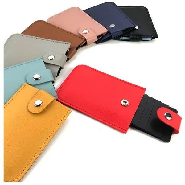Pull-Tab PU Leather Card Holder