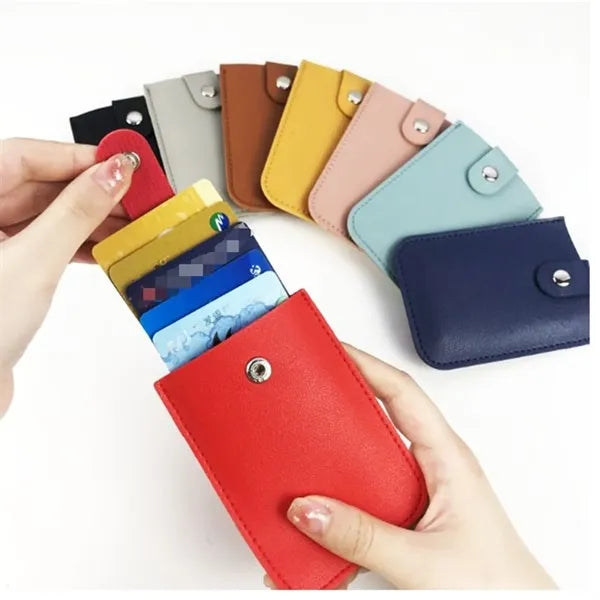 Pull-Tab PU Leather Card Holder