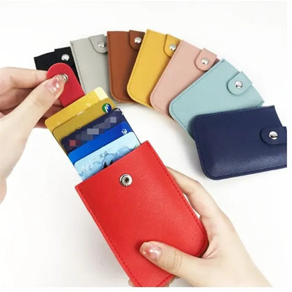 Pull-Tab PU Leather Card Holder