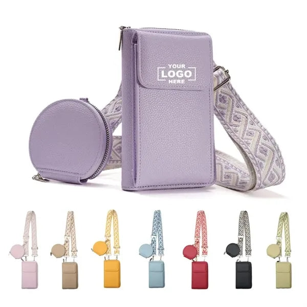 Compact PU Leather Crossbody Phone Bag for Women