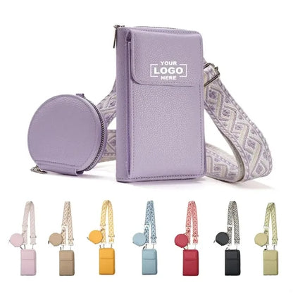 Compact PU Leather Crossbody Phone Bag for Women