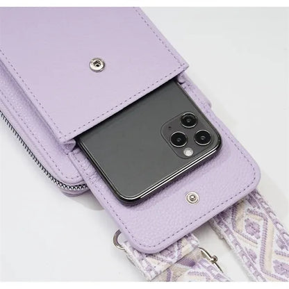 Compact PU Leather Crossbody Phone Bag for Women