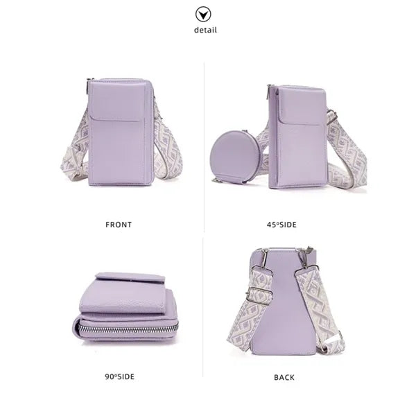 Compact PU Leather Crossbody Phone Bag for Women