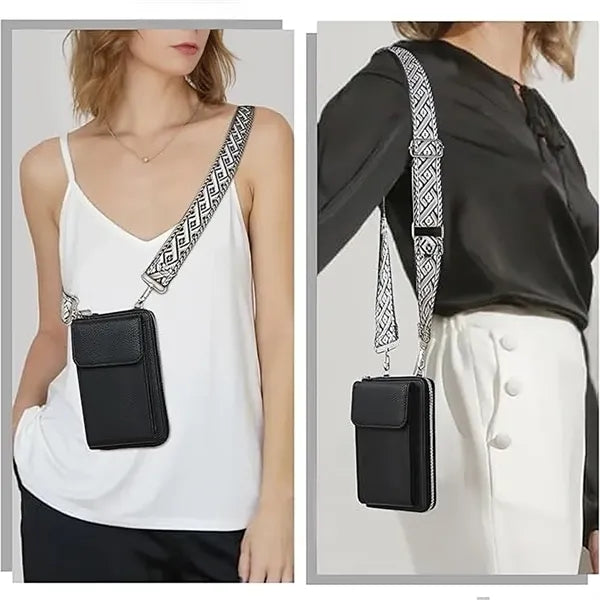 Compact PU Leather Crossbody Phone Bag for Women