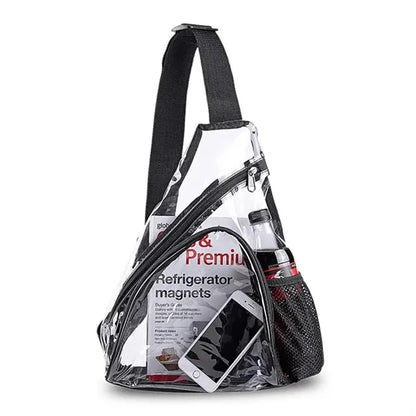 Clear PVC Stadium Sling Bag Transparent Crossbody Backpack