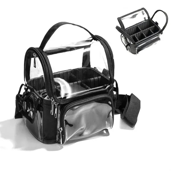 Makeup Brush Travel Case with Stand-Up Organizer
