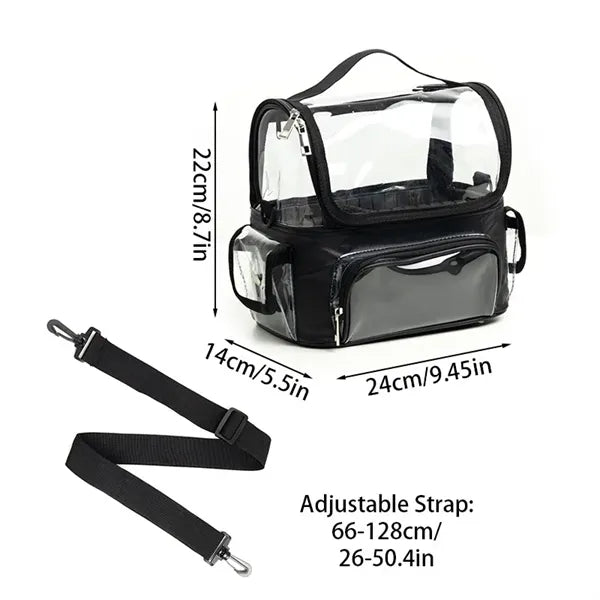 Makeup Brush Travel Case with Stand-Up Organizer