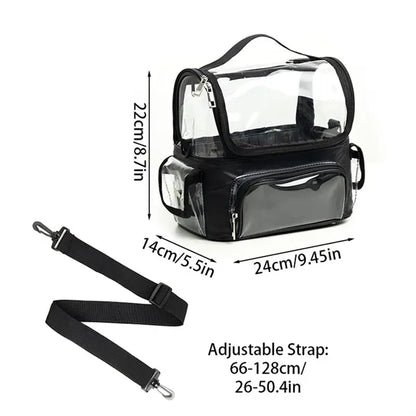 Makeup Brush Travel Case with Stand-Up Organizer