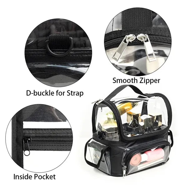 Makeup Brush Travel Case with Stand-Up Organizer