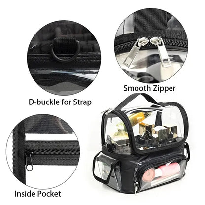 Makeup Brush Travel Case with Stand-Up Organizer