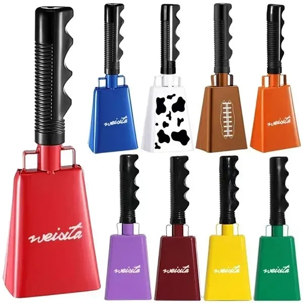 9 Inch Steel Cowbells with Handle