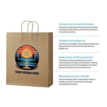 Khaki Kraft Paper Bags