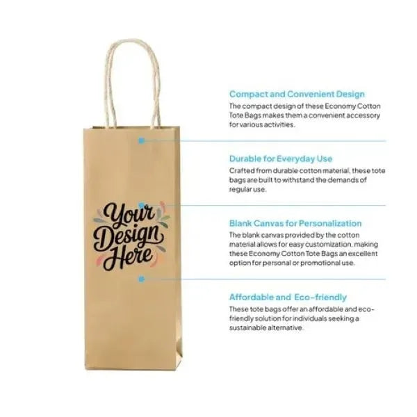 Kraft Paper Wine Tote Bags