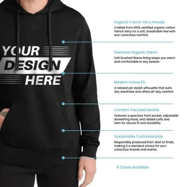 Allmade Unisex Organic French Terry Pullover Hoodie