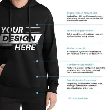 Allmade Unisex Organic French Terry Pullover Hoodie
