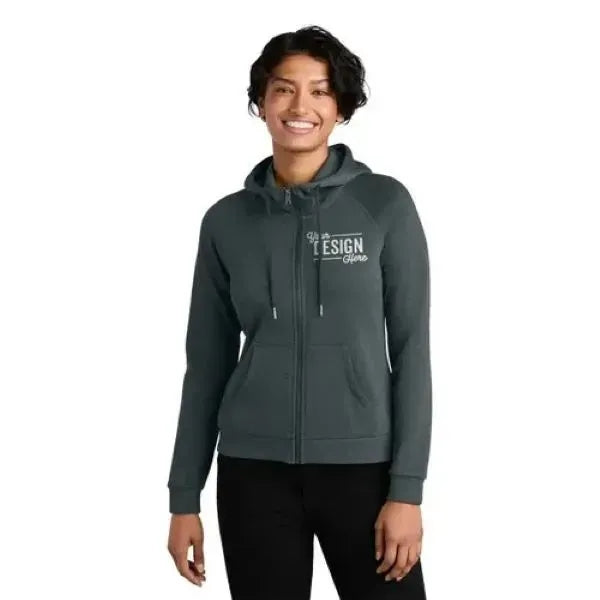 Allmade Women's Organic CVC Fleece Full-Zip Hoodie