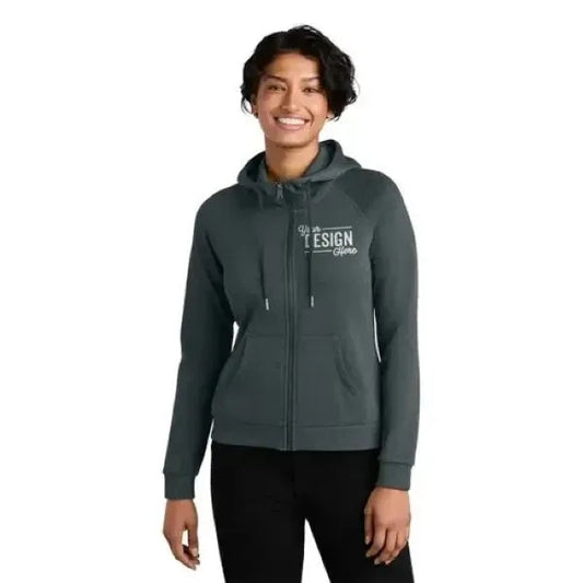 Allmade Women's Organic CVC Fleece Full-Zip Hoodie