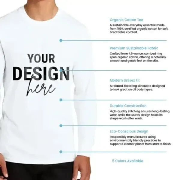 Allmade Unisex Long Sleeve Organic Cotton Tee