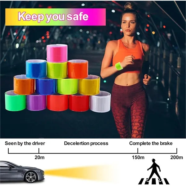 Full Color PVC Reflective Slap Wristband