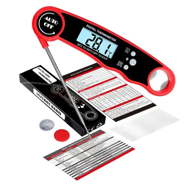 Foldable Waterproof Digital Instant Read Meat Thermometer wi