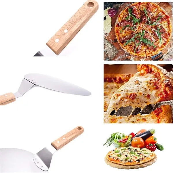 Stainless Steel Pizza Peel with Wooden Handle