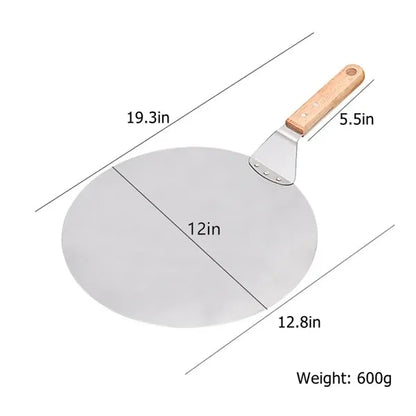 Stainless Steel Pizza Peel with Wooden Handle