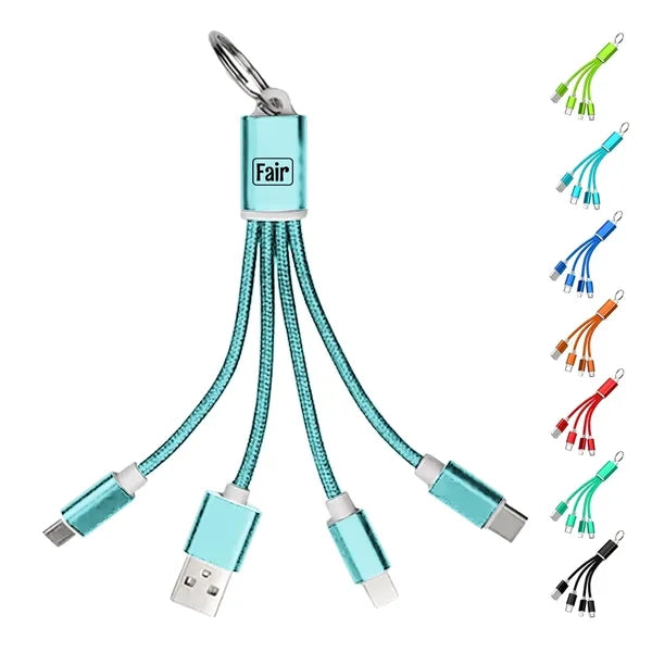 3 IN 1 LIGHT UP CHARGING CABLE WITH KEYCHAIN BULLET